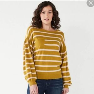 Nine West Striped Dolman Sleeve Sweater